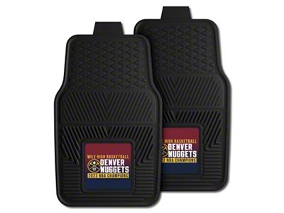 Vinyl Front Floor Mats with Denver Nuggets 2023 NBA Finals Champions Logo (Universal; Some Adaptation May Be Required)