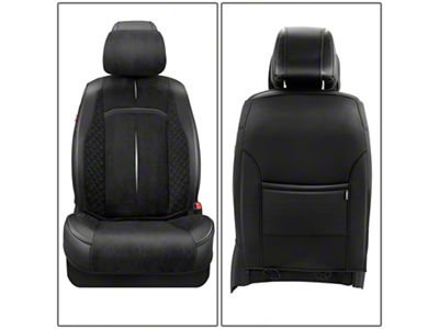 Voris Series Front Seat Covers; Black (Universal; Some Adaptation May Be Required)