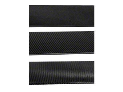 VZ Side Skirt Splitters; Gloss Carbon Fiber Vinyl (97-04 Corvette C5)