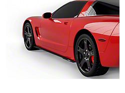 VZ Side Skirt Splitters; Satin Black Ice Vinyl (97-04 Corvette C5)