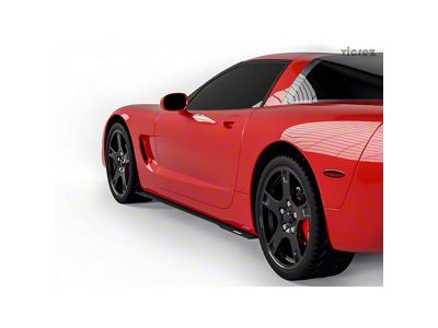 VZ Side Skirt Splitters; Satin Black Vinyl (97-04 Corvette C5)