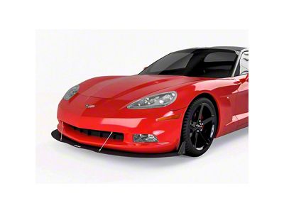 VZ Style Front Bumper Splitter; Carbon Flash Metallic Vinyl (05-13 Corvette C6)