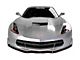 VZ Style Front Bumper Splitter; Gloss Carbon Fiber Vinyl (14-19 Corvette C7, Excluding ZR1)