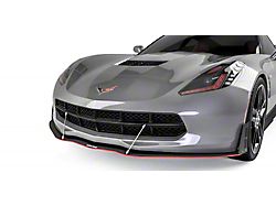 VZ Style Front Bumper Splitter; Satin Black Vinyl (14-19 Corvette C7, Excluding ZR1)