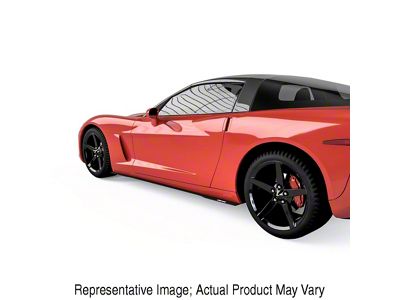 VZ Style Side Skirt Splitters; Gloss Black Vinyl (05-13 Corvette C6)