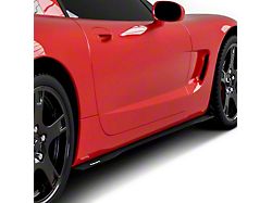 VZ Style Side Skirt Splitters; Matte Black Vinyl (97-04 Corvette C5)