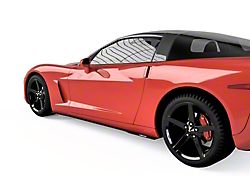 VZ Style Side Skirt Splitters; Satin Black Vinyl (05-13 Corvette C6)