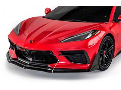 VZR1 Front Bumper Lip Splitter; Urban Camo Vinyl (20-25 Corvette C8)