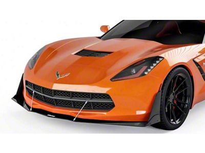 VZR1 Front Bumper Splitter; Carbon Flash Metallic Vinyl (14-19 Corvette C7)