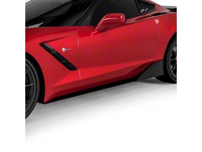 VZR1 Style Side Skirt Splitters; Carbon Flash Metallic Vinyl (14-19 Corvette C7, Excluding ZR1)