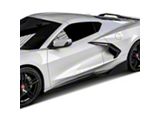 VZR1 Style Side Skirt Splitters; Gloss Black Vinyl (20-25 Corvette C8, Excluding Z06)