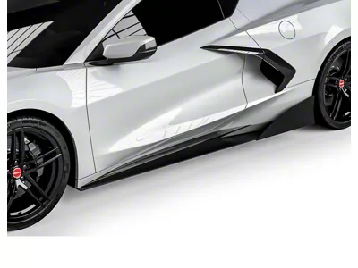 VZR1 Style Side Skirt Splitters; Urban Camo Vinyl (20-25 Corvette C8, Excluding Z06)