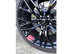 Wheel Hash Decal Set; Gloss Black (20-25 Corvette C8)