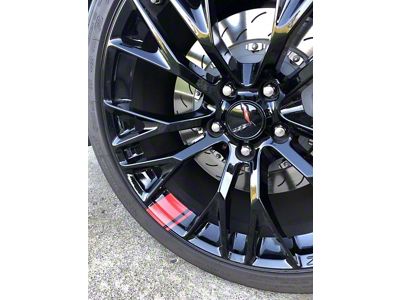 Wheel Hash Decal Set; Red (20-25 Corvette C8)