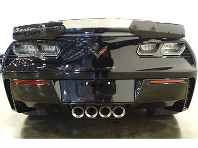 Wickerbill for Stage 3 Rear Spoiler; Clear (15-19 Corvette C7 Z06)
