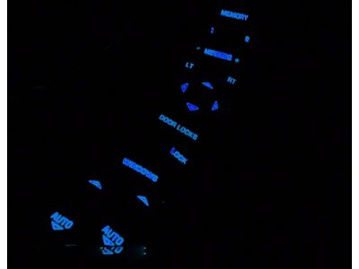 Window Switch LED Lighting Kit; Blue (97-04 Corvette C5)