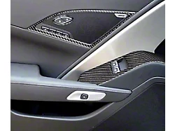 Window Switch Panel Covers; Carbon Fiber (14-19 Corvette C7)