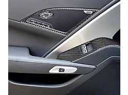 Window Switch and Speaker Trim Kit; Carbon Fiber (14-19 Corvette C7)