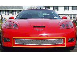 Wire Mesh Lower Grille Overlay; Polish (06-10 Corvette Z06)