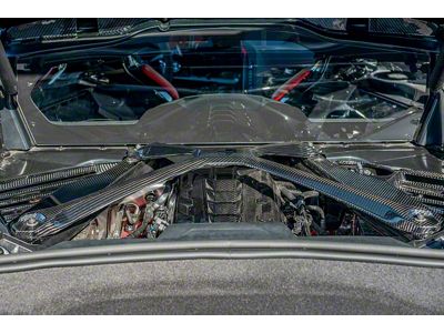 X-Brace; Carbon Fiber (20-24 Corvette C8 Coupe w/o Z06 Engine Cover)