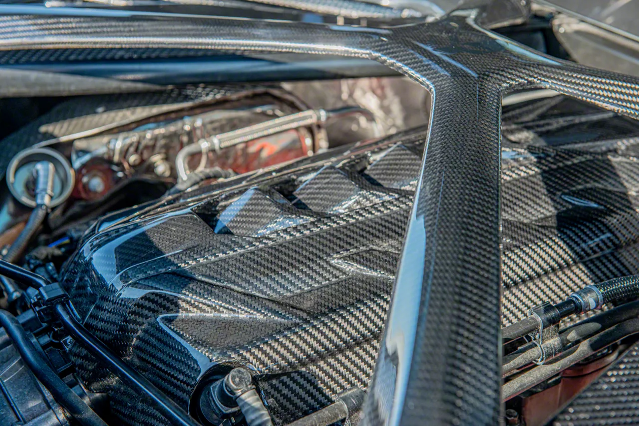 Barre Anti-roulis Moteur En Fibre De Carbone Réel Pour Corvette C8 Stingray Coupé 2020-2025