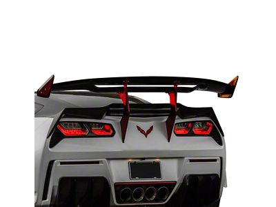 XIK GT Series 2 Style Rear Wing; Carbon Fiber (14-19 Corvette C7 Stingray, Z06, Grand Sport)