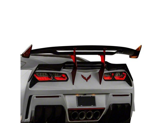 XIK GT Series 2 Style Rear Wing; Carbon Fiber (14-19 Corvette C7 Stingray, Z06, Grand Sport)