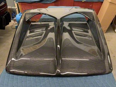XIK Series 1 Replacement Split Rear Window; Carbon Fiber (14-19 Corvette C7 Coupe, Excluding ZR1)