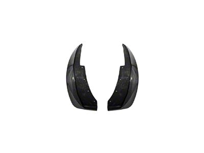 XL Extended Package Front Splash Guards; Carbon Fiber (05-13 Corvette C6 Base)