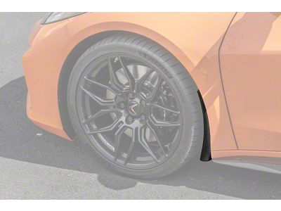 XL Extended Package Front Splash Guards; Carbon Fiber (23-26 Corvette C8 E-Ray, Z06)