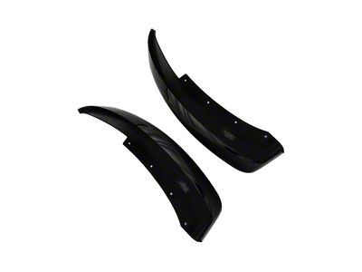 XL Extended Package Front Splash Guards; Gloss Black (05-13 Corvette C6 Base)