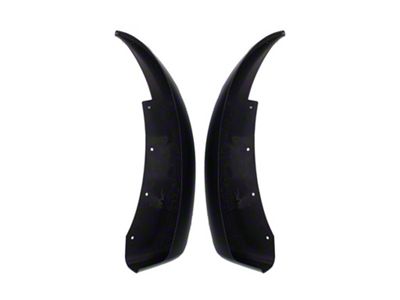XL Extended Package Front Splash Guards; Matte Black (05-13 Corvette C6 Base)
