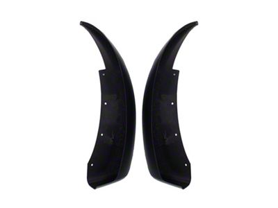 XL Extended Package Front Splash Guards; Matte Black (05-13 Corvette C6 Base)