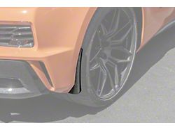 XL Extended Package Rear Splash Guards; Carbon Fiber (23-26 Corvette C8 E-Ray, Z06)