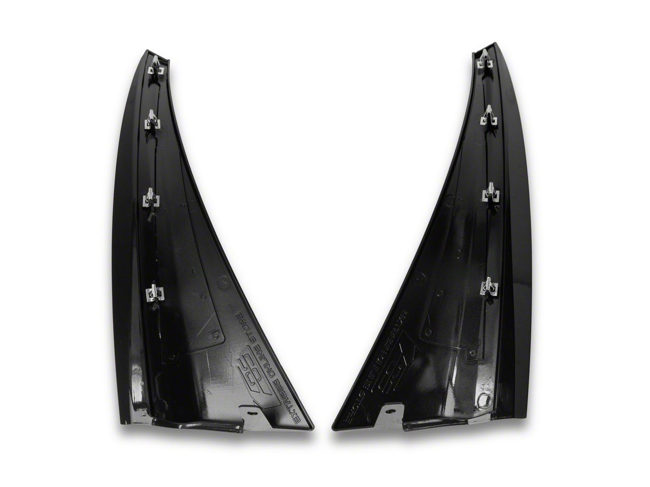 Corvette XL Extended Style Rear Splash Guards; Carbon Flash