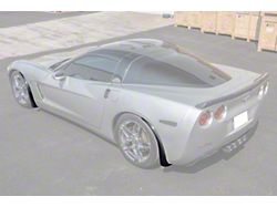 XL Extended Style Front and Rear Splash Guards; Carbon Fiber (05-13 Corvette C6 Base)