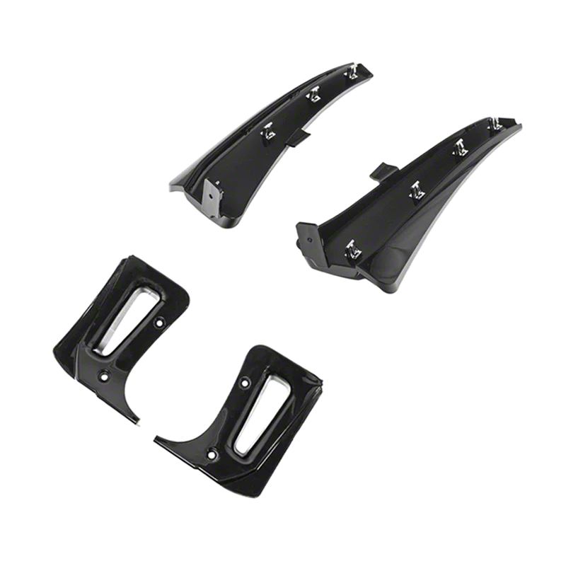 Corvette XL Extended Package Front and Rear Splash Guards; Carbon Flash