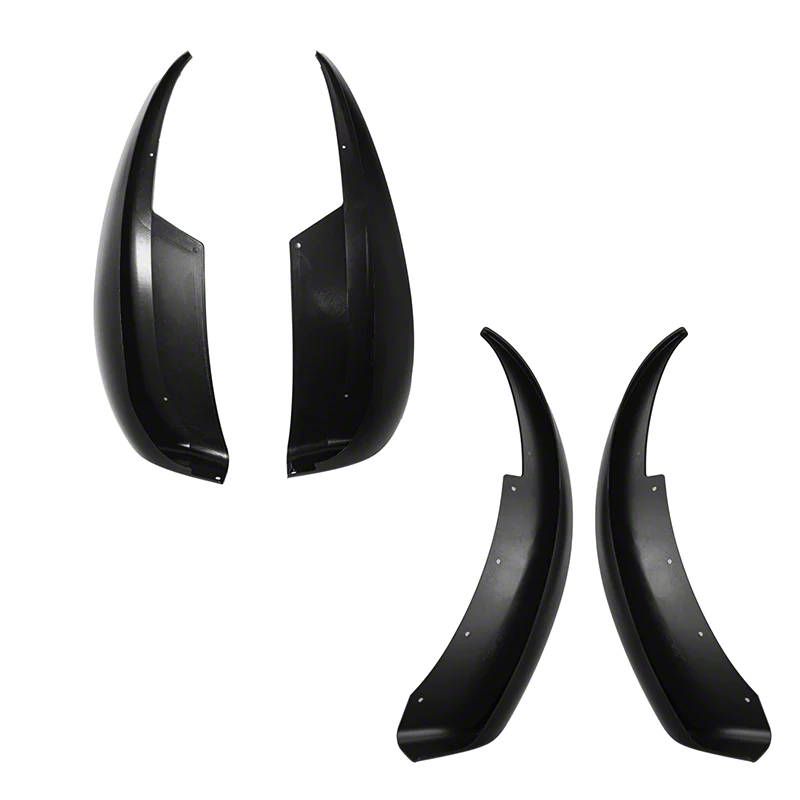 Corvette XL Extended Splash Guards; Matte Black (0513 Corvette C6 Base