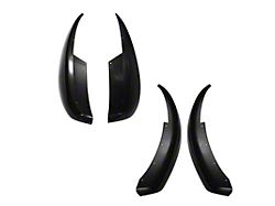 XL Extended Style Front and Rear Splash Guards; Matte Black (05-13 Corvette C6 Base)