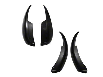 XL Extended Package Splash Guards; Matte Black (05-13 Corvette C6 Base)