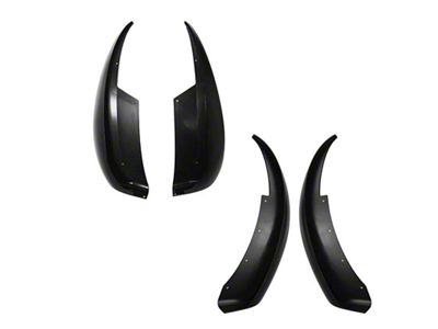 XL Extended Splash Guards; Matte Black (05-13 Corvette C6 Base)