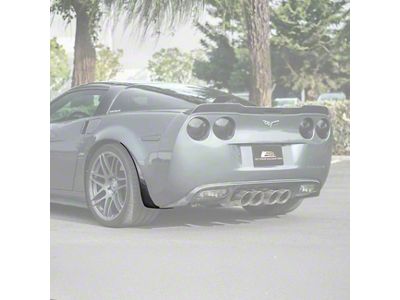 XL Extended Style Front Splash Guards; Carbon Fiber (06-13 Corvette C6 Grand Sport, Z06, ZR1)