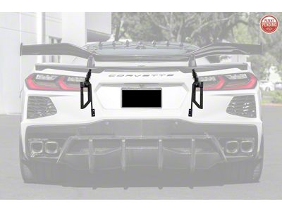 Z06 Conversion High Rear Spoiler; Carbon Flash (20-26 Corvette C8 Stingray)