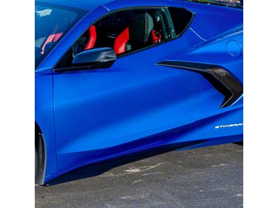 Z06 Package Side Skirt Rocker Panels; Carbon Flash Metallic (20-25 Corvette C8)
