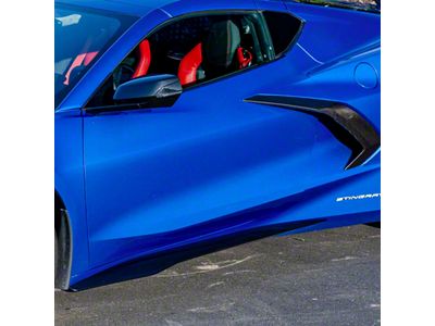 Z06 Package Side Skirt Rocker Panels; Carbon Flash Metallic (20-24 Corvette C8)