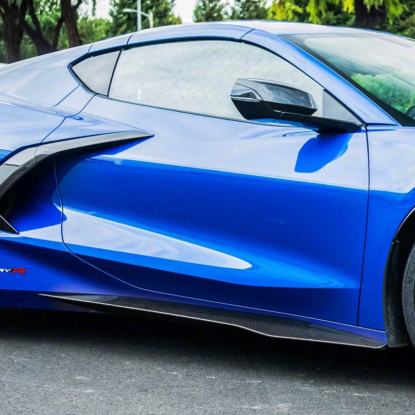 Corvette Z06 Package Side Skirt Rocker Panels; Hydro-Dipped