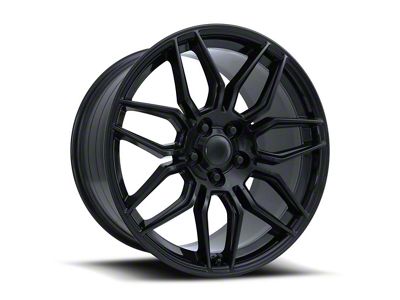 Z06 Replica Gloss Black Wheel; Front Only; 19x10; 40mm Offset (20-25 Corvette C8 Stingray)