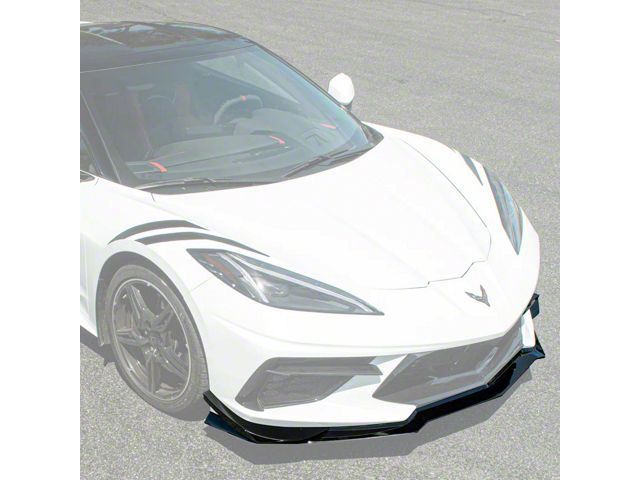 Z06 Style Front Splitter Lip; Carbon Flash Metallic (20-24 Corvette C8, Excluding Z06)