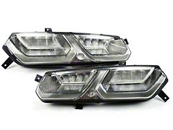 Z06 Style LED Tail Lights; Chrome Housing; Clear Lens (14-19 Corvette C7)