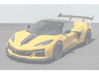 Z07 Performance Package Front Splitter Lip and Canards; Carbon Fiber (23-26 Corvette C8 Z06 w/ Z07 Package)